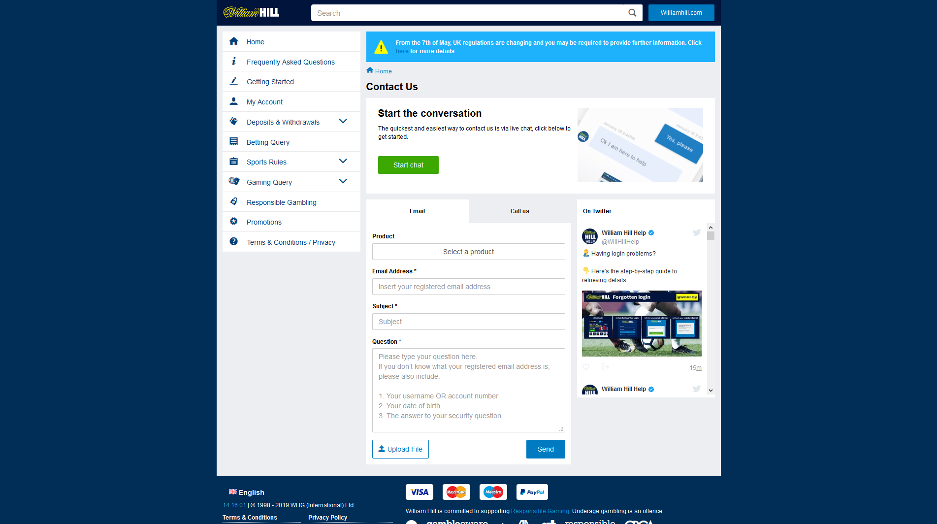 William hill contact email William hill contact email